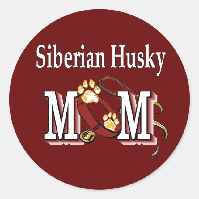 Adesivo Presentes de Mãe Siberiana Husky (Frente)