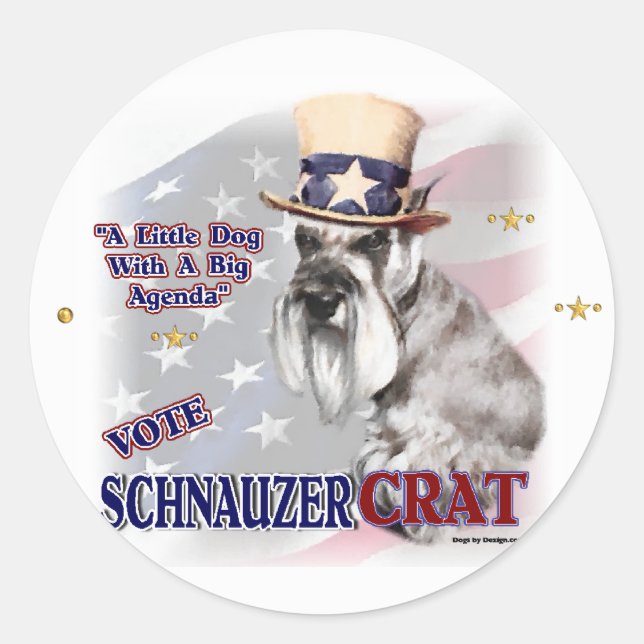 Adesivo Presentes de Miniatura Schnauzer (Frente)