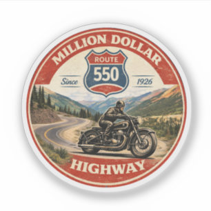 Adesivo Presentes de motocicleta da Million Dollar Highway