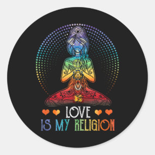 Adesivo Presentes de Namaste Yoga Tees são Minha Religião