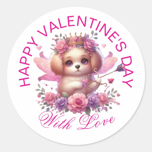 Adesivo Presentes De namorados - Puppy Adorável Pawsitivam (Frente)