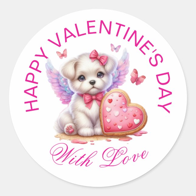 Adesivo Presentes De namorados - Puppy Adorável Pawsitivam (Frente)