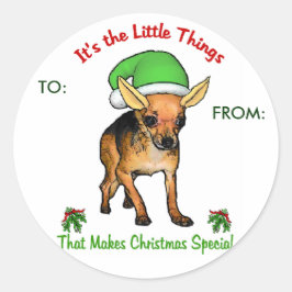 Adesivo Presentes de Natal Chihuahua