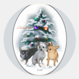 Adesivo Presentes de Natal Chihuahua