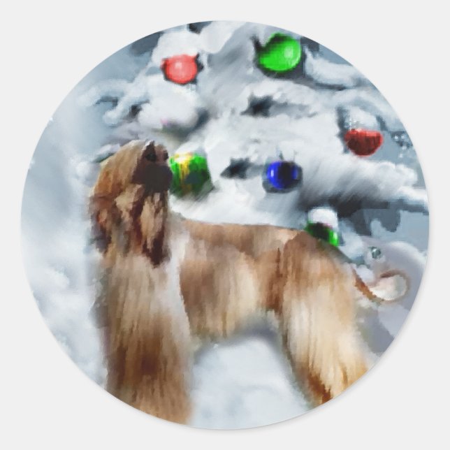 Adesivo Presentes de Natal de Caça Afegã (Frente)