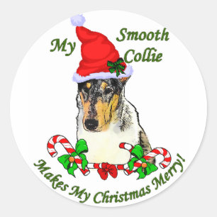 Adesivo Presentes de Natal de Collie Suaves
