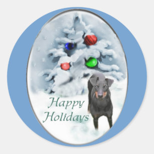Adesivo Presentes de Natal de Manchester Terrier