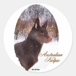 Adesivo Presentes de Natal em Kelpie australianos