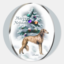 Adesivo Presentes de Natal em Saluki