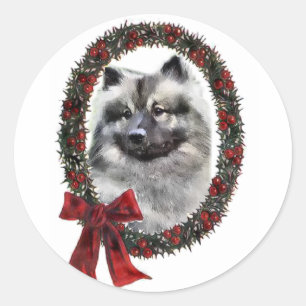 Adesivo Presentes de Natal Keeshond