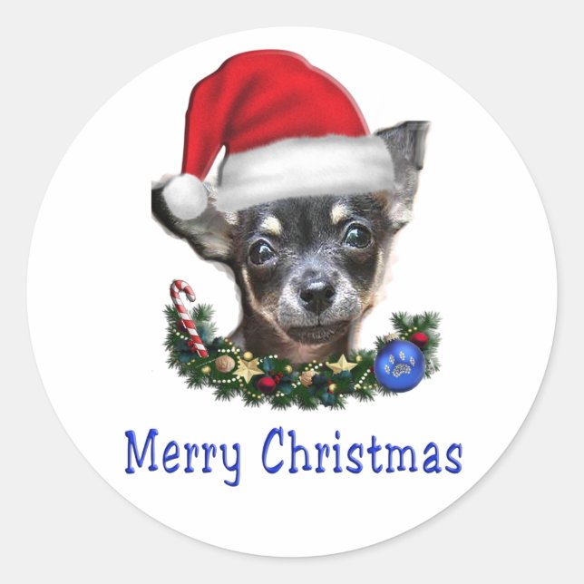 Adesivo Presentes de Natal para Chihuahua (Frente)
