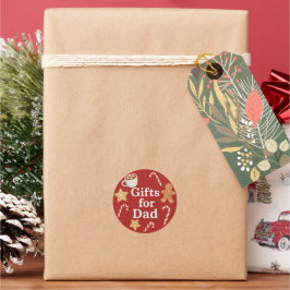 Adesivo Presentes de Natal para o Papai Cacau Quente Bisco