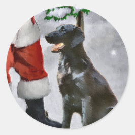Adesivo Presentes de Natal para Retriever Revestidos Plano