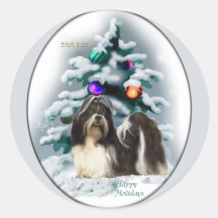 Adesivo Presentes de Natal Shih Tzu