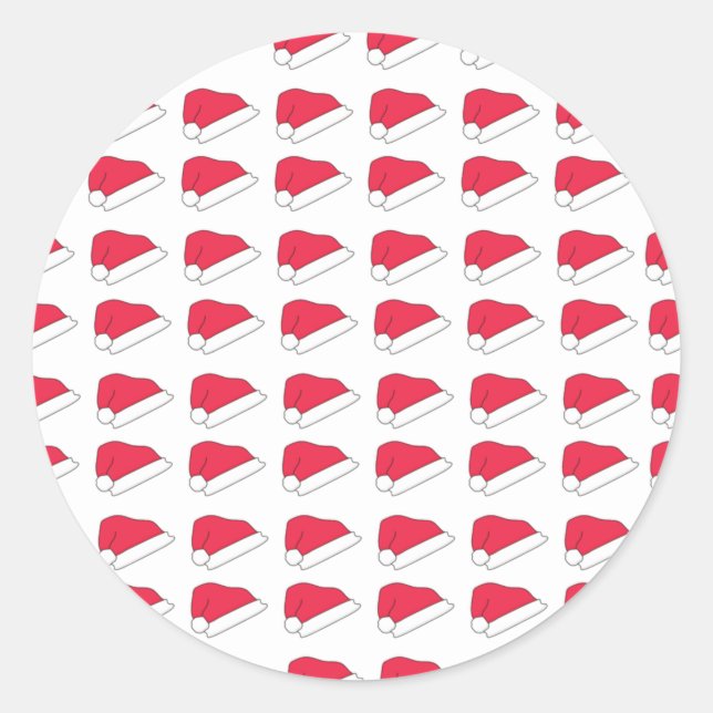 Adesivo Presentes de Padrão de Chapéu do Papai Noel (Frente)