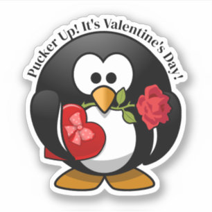 Adesivo Presentes de Pinguim para o Dia dos Namorados