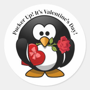 Adesivo Presentes de Pinguim para o Dia dos Namorados