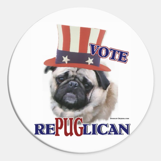 Adesivo Presentes de Pug Lovers (Frente)