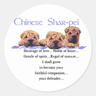 Adesivo Presentes de Shar-Pei Chineses