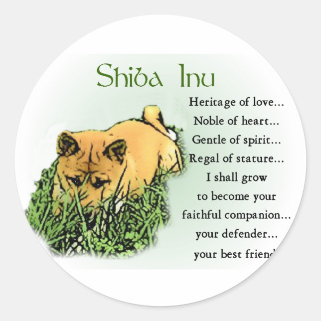 Adesivo Presentes de Shiba Inu (Frente)