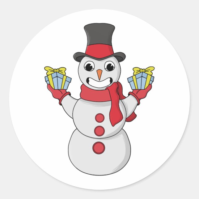 Adesivo Presentes de Snowman (Frente)