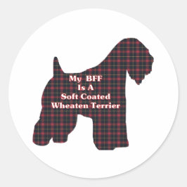 Adesivo Presentes de Terrier BFF de Rodas Revestidas Moles