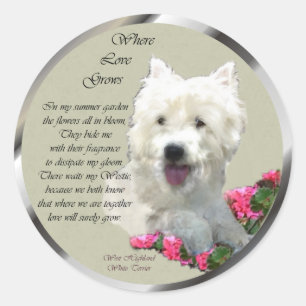 Adesivo Presentes de Terrier Branco da West Highland