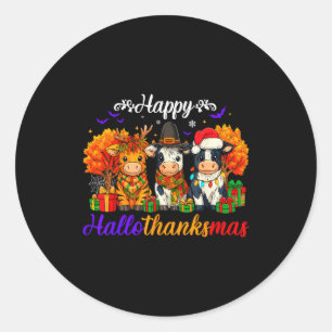 Adesivo Presentes de Vacas Feliz Hallothanksmas Para Fazen