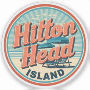 Adesivo Presentes de viagem vintage da ilha de Hilton Head