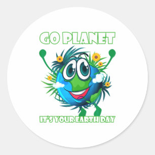 Adesivo Presentes Divertidos Amantes da Terra Vá Planeta É