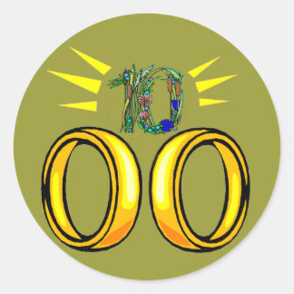 Adesivo Presentes do 10º aniversário de casamento