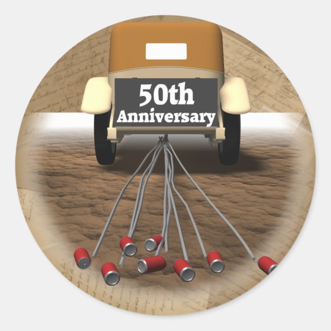 Adesivo Presentes do 50º aniversário de casamento (Frente)