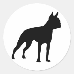 Adesivo Presentes do cão de Boston Terrier (preto)