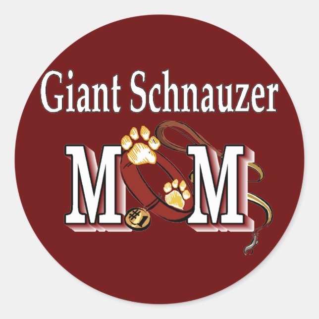 Adesivo Presentes do Giant Schnauzer MOM (Frente)
