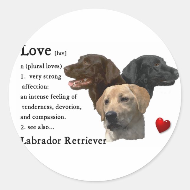 Adesivo Presentes do Labrador Retriever (Frente)
