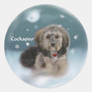 Adesivo Presentes do Natal de Cockapoo