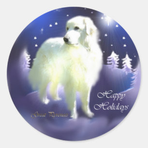 Adesivo Presentes do Natal de grandes Pyrenees