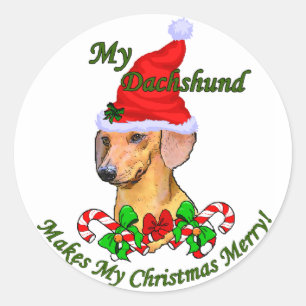 Adesivo Presentes do Natal do Dachshund