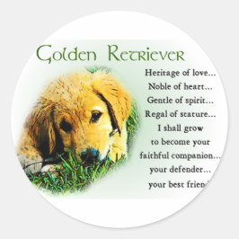 Adesivo Presentes do ouro Retriever