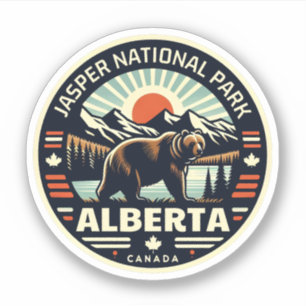 Adesivo Presentes do Parque Nacional Jasper Alberta Canadá