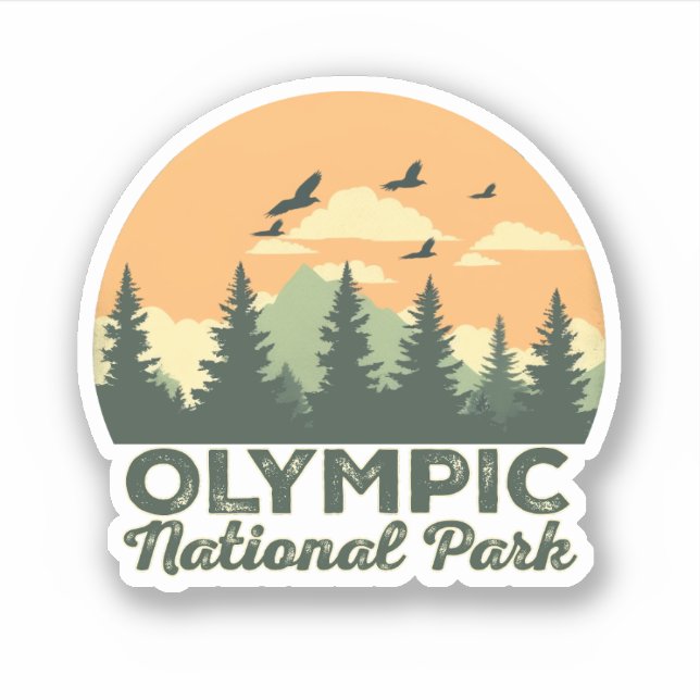 Adesivo Presentes do Parque Nacional Olímpico Washington  (Frente)