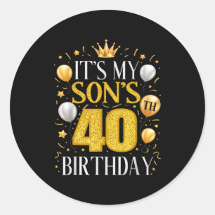 Adesivo Presentes dos 40 Anos de Idade do Meu Filho Aniver