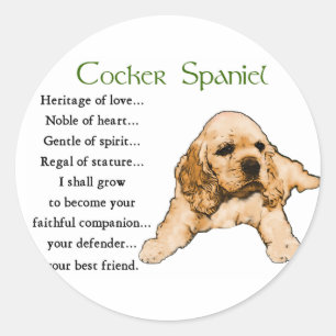 Adesivo Presentes dos amantes de cocker spaniel