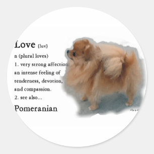 Adesivo Presentes dos amantes de Pomeranian
