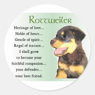 Adesivo Presentes dos Pés do Rottweiler