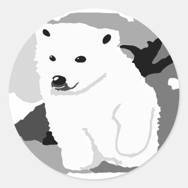 Adesivo Presentes e acessórios de arte de urso polar (Frente)