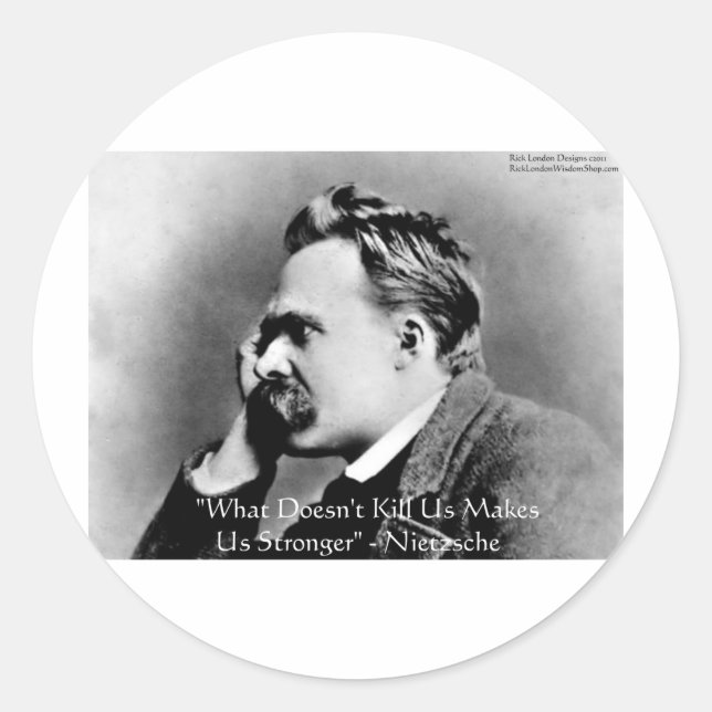 Adesivo Presentes e Camisetas com a Citação de Nietzsche " (Frente)