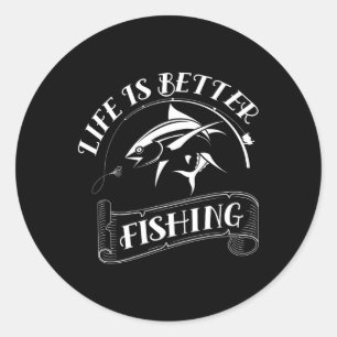 Adesivo Presentes Engraçados de Pesca A Vida é Melhor Pesc