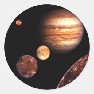 Adesivo Presentes galileus do espaço & da astronomia das