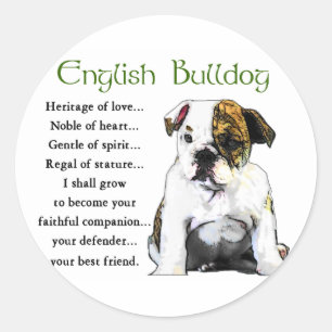 Adesivo Presentes ingleses do buldogue